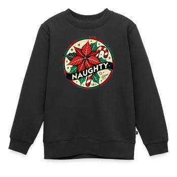 Frech - Kinder Premium Organic Sweatshirt - Schwarz - Vorne - AI Model Kid Female (0cm)