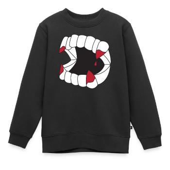 Vampir Zähne - Kinder Premium Organic Sweatshirt - Schwarz - Vorne - AI Model Kid Female (0cm)