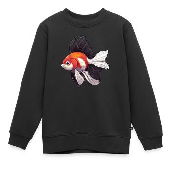 Fancy Schleierschwanz Goldfisch - Kinder Premium Organic Sweatshirt - Schwarz - Vorne - AI Model Kid Female (0cm)