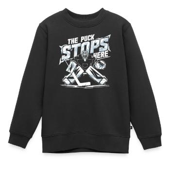Eishockey-Statement für Verteidiger - Kinder Premium Organic Sweatshirt - Schwarz - Vorne - AI Model Kid Female (0cm)