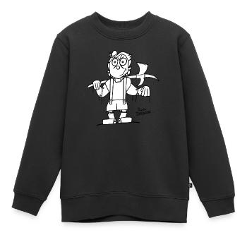 Marionnette en barbare (blanc) - Sweat Premium enfant bio - noir - Devant - AI Model Kid Female (0cm)