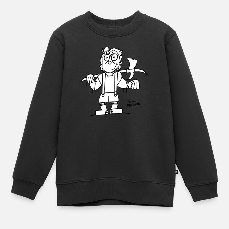 Puppet as Barbarian (white) - Kids Premium Organic Sweatshirt - black