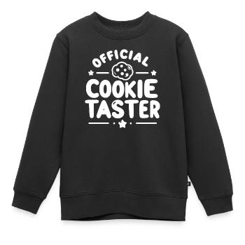 Dégustation officielle de biscuits - Sweat Premium enfant bio - noir - Devant - AI Model Kid Female (0cm)