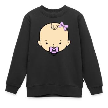Bébé - Sweat Premium enfant bio - noir - Devant - AI Model Kid Female (0cm)