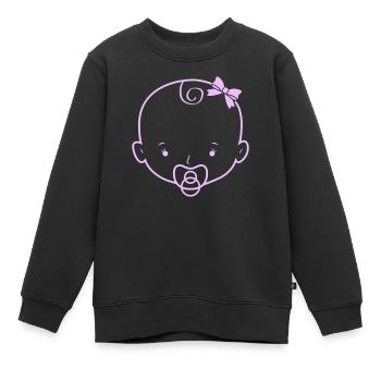 baby girl - Kinder Premium Organic Sweatshirt - Schwarz - Vorne - AI Model Kid Female (0cm)