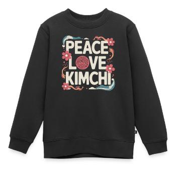 Drôle de dicton pour les gourmets - Sweat Premium enfant bio - noir - Devant - AI Model Kid Female (0cm)