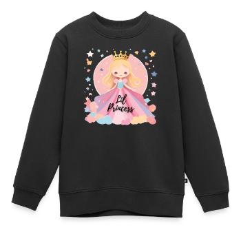 Lil Princess - Kinder Premium Organic Sweatshirt - Schwarz - Vorne - AI Model Kid Female (0cm)