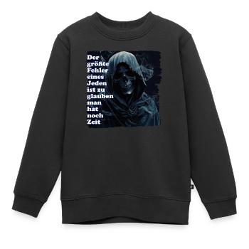 Saisissez chaque instant ! - Sweat Premium enfant bio - noir - Devant - AI Model Kid Female (0cm)