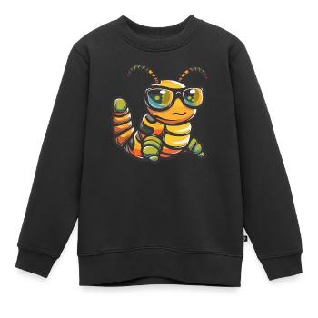 Wurm Tier - Kinder Premium Organic Sweatshirt - Schwarz - Vorne - AI Model Kid Female (0cm)