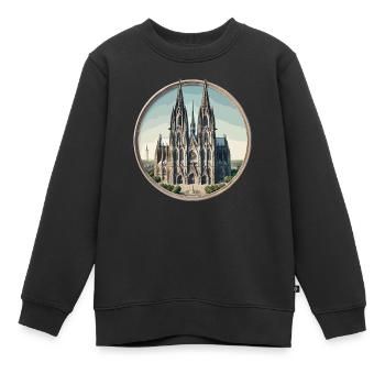 Cathédrale de Cologne - Sweat Premium enfant bio - noir - Devant - AI Model Kid Female (0cm)