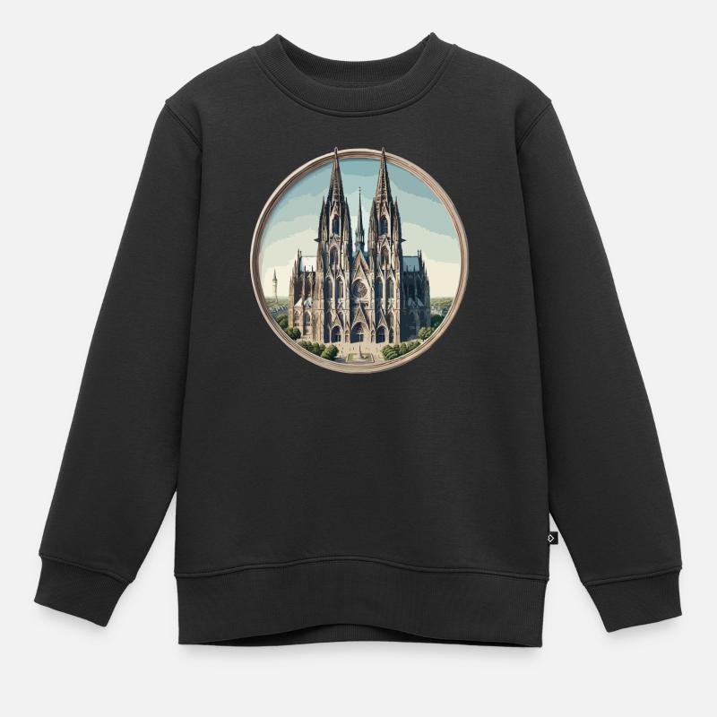 Kölner Dom - Kinder Premium Organic Sweatshirt - Schwarz