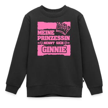 Ginnie comme prénom de fille - Sweat Premium enfant bio - noir - Devant - AI Model Kid Female (0cm)