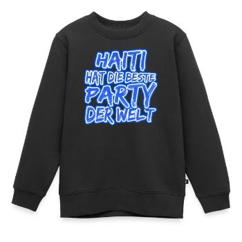 Haiti als Haiti - Kinder Premium Organic Sweatshirt - Schwarz - Vorne - AI Model Kid Female (0cm)