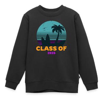 Klasse von 2025 blauer Himmel Sonnenuntergang - Kinder Premium Organic Sweatshirt - Schwarz - Vorne - AI Model Kid Female (0cm)