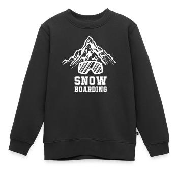 Snowboarding - Kinder Premium Organic Sweatshirt - Schwarz - Vorne - AI Model Kid Female (0cm)