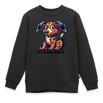 Chien Chien - Sweat Premium enfant bio - noir - Devant - AI Model Kid Female (0cm)