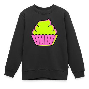 Cupcake - Sweat Premium enfant bio - noir - Devant - AI Model Kid Female (0cm)