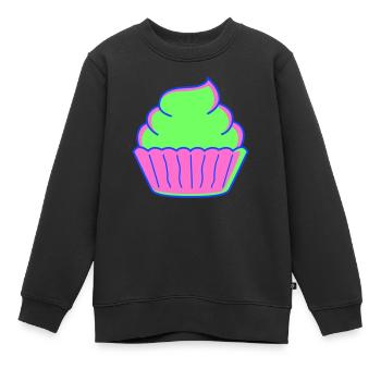 cupcake - Kinder Premium Organic Sweatshirt - Schwarz - Vorne - AI Model Kid Female (0cm)