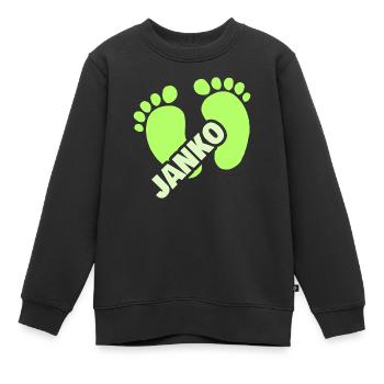 Geburt Janko - Kinder Premium Organic Sweatshirt - Schwarz - Vorne - AI Model Kid Female (0cm)
