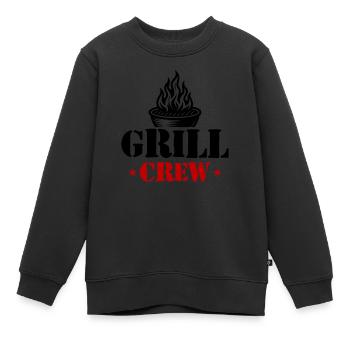 Grill Crew Grilling - Kids Premium Organic Sweatshirt - black - Front - AI Model Kid Female (0cm)