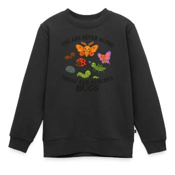 Du bist nie allein, es gibt immer - Kinder Premium Organic Sweatshirt - Schwarz - Vorne - AI Model Kid Female (0cm)