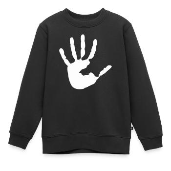main - Sweat Premium enfant bio - noir - Devant - AI Model Kid Female (0cm)