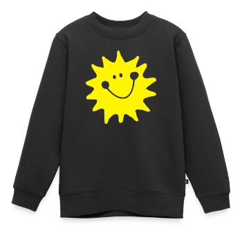 Sonne - Kinder Premium Organic Sweatshirt - Schwarz - Vorne - AI Model Kid Female (0cm)