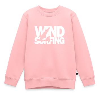 Wind surfing Geschenk Kitesurfing Surf - Kinder Premium Organic Sweatshirt - Rosa - Vorne - AI Model Kid Female (0cm)