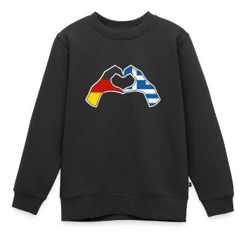 Grecs Allemagne Grèce - Sweat Premium enfant bio - noir - Devant - AI Model Kid Female (0cm)