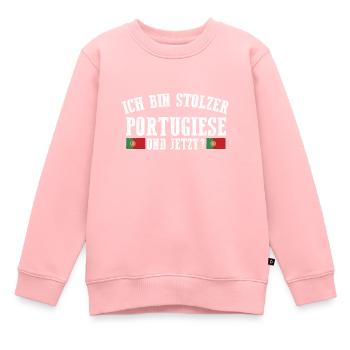 Portugal portugais - Sweat Premium enfant bio - rose - Devant - AI Model Kid Female (0cm)