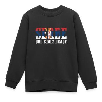 Serbe Serbe Serbie - Sweat Premium enfant bio - noir - Devant - AI Model Kid Female (0cm)