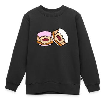 Berliner Krapfen Pfannkuchen Marmelade - Kinder Premium Organic Sweatshirt - Schwarz - Vorne - AI Model Kid Female (0cm)