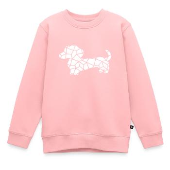 Dackel - Kinder Premium Organic Sweatshirt - Rosa - Vorne - AI Model Kid Female (0cm)