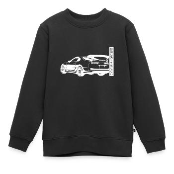 A80 Supra Gift JDM Motorsport Japan Car - Kids Premium Organic Sweatshirt - black - Front - AI Model Kid Female (0cm)