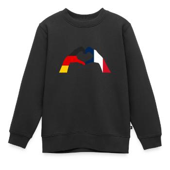 Franzosen Französisch Deutschland Frankreich - Kinder Premium Organic Sweatshirt - Schwarz - Vorne - AI Model Kid Female (0cm)