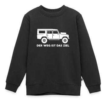 Weg ziel Offroad Fahrzeug Geschenk Geländewagen - Kinder Premium Organic Sweatshirt - Schwarz - Vorne - AI Model Kid Female (0cm)