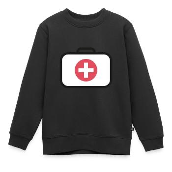 Erste Hilfe Medizin Koffer - Kinder Premium Organic Sweatshirt - Schwarz - Vorne - AI Model Kid Female (0cm)