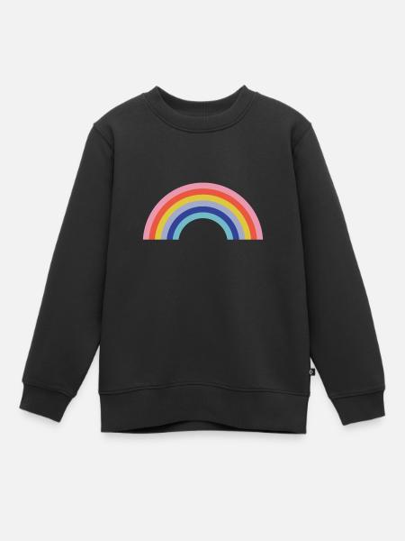 Regenbogen - Kinder Premium Organic Sweatshirt - Schwarz