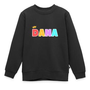 Dana! Personnalisable - Sweat Premium enfant bio - noir - Devant - AI Model Kid Female (0cm)