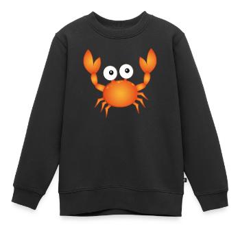 Krabbe - Kinder Premium Organic Sweatshirt - Schwarz - Vorne - AI Model Kid Female (0cm)