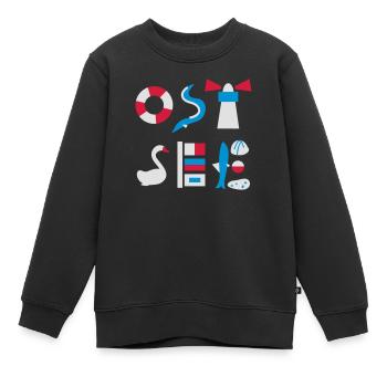 Baltique - Sweat Premium enfant bio - noir - Devant - AI Model Kid Female (0cm)