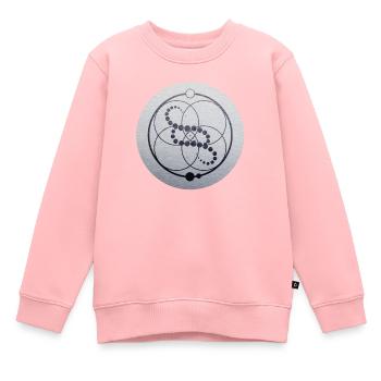 Kornkreis / Crop Circle DNA Plate - Kinder Premium Organic Sweatshirt - Rosa - Vorne - AI Model Kid Female (0cm)