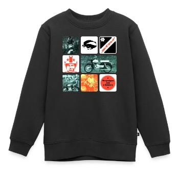 Simson Star Cyclomoteur - Sweat Premium enfant bio - noir - Devant - AI Model Kid Female (0cm)