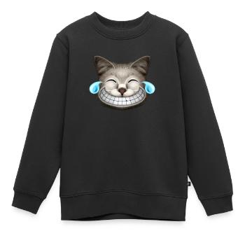 EMOTIONS CATBURST LACHEN - Kinder Premium Organic Sweatshirt - Schwarz - Vorne - AI Model Kid Female (0cm)