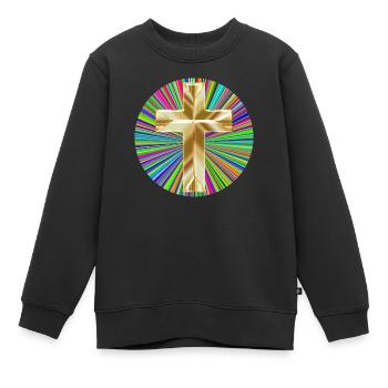 Christentum Collection - Kinder Premium Organic Sweatshirt - Schwarz - Vorne - AI Model Kid Female (0cm)