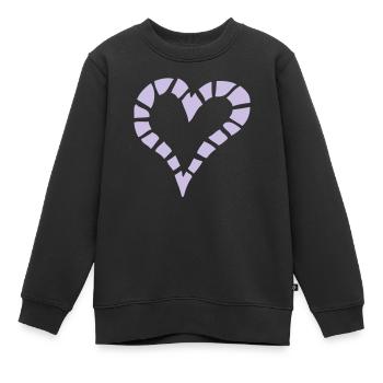 coeur valentin decoupe - Sweat Premium enfant bio - noir - Devant - AI Model Kid Female (0cm)