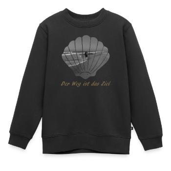 St. James - Sweat Premium enfant bio - noir - Devant - AI Model Kid Female (0cm)
