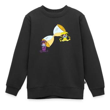Les lutins - Sweat Premium enfant bio - noir - Devant - AI Model Kid Female (0cm)