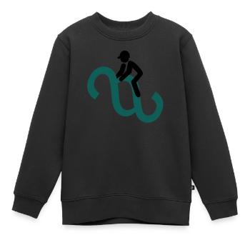 Paragraphenreiter Couleur - Sweat Premium enfant bio - noir - Devant - AI Model Kid Female (0cm)