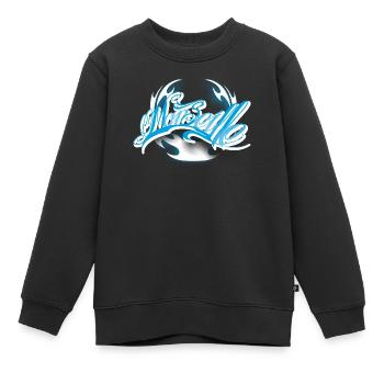 Marseille tattoo - Sweat Premium enfant bio - noir - Devant - AI Model Kid Female (0cm)